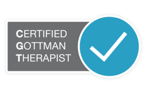 A blue and white button with the words certified rottman therapist